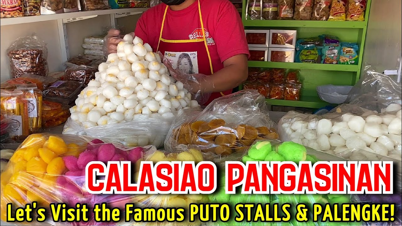 Filipino Food Market in CALASIAO PANGASINAN | Visiting CALASIAO's FAMOUS RICE CAKE STALLS & PALENGKE