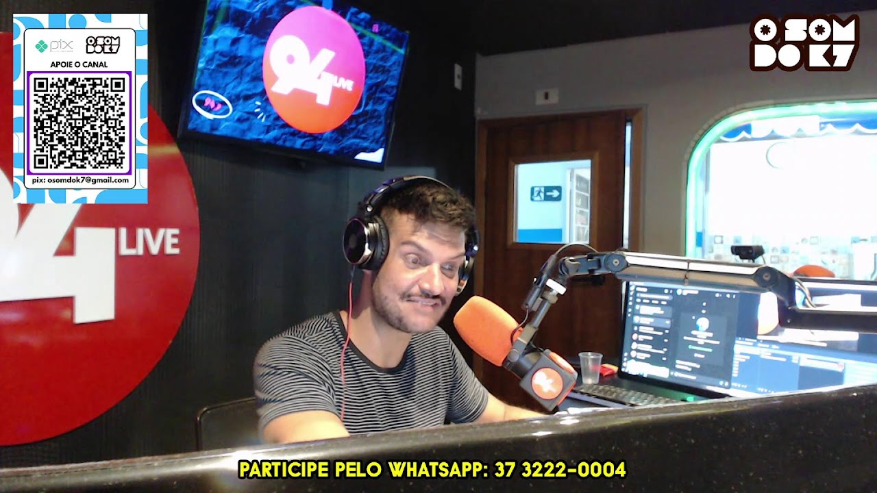 NO AR O SOM DO K7 PARTICIPE PELO WHATSAPP 37 3222-0004