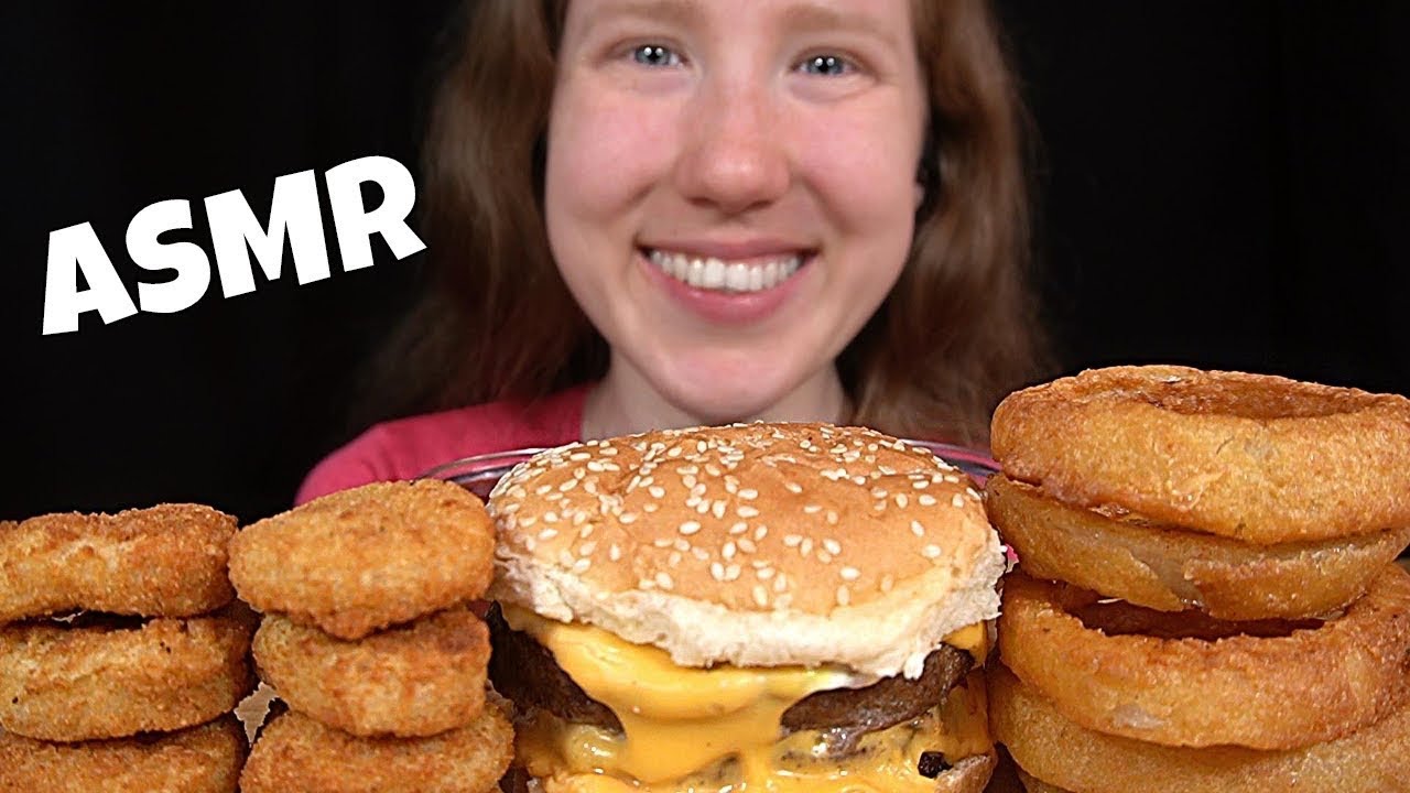 ASMR DOUBLE CHEESEBURGER MUKBANG (With SaltedCaramel ASMR) EATING SOUNDS