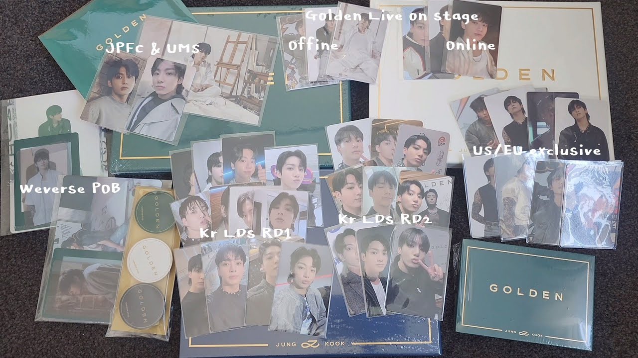 Jungkook Golden Album Unboxing (WV Shop, JPFC, UMS, US/EU and LDs)