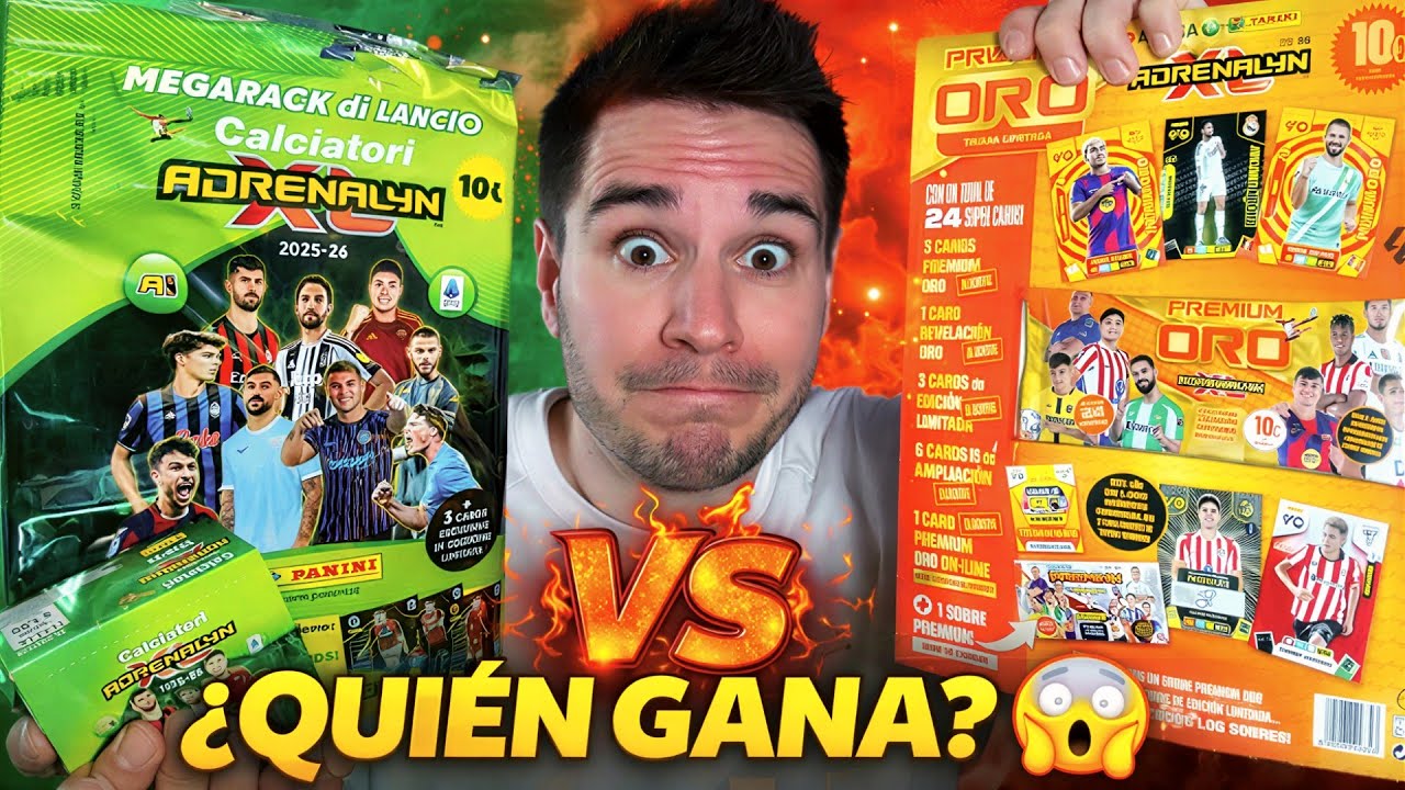 ITALIA vs ESPAÑA ¡Duelo SOBRES ADRENALYN vs SOBRE PREMIUM ORO! ⚔️😱