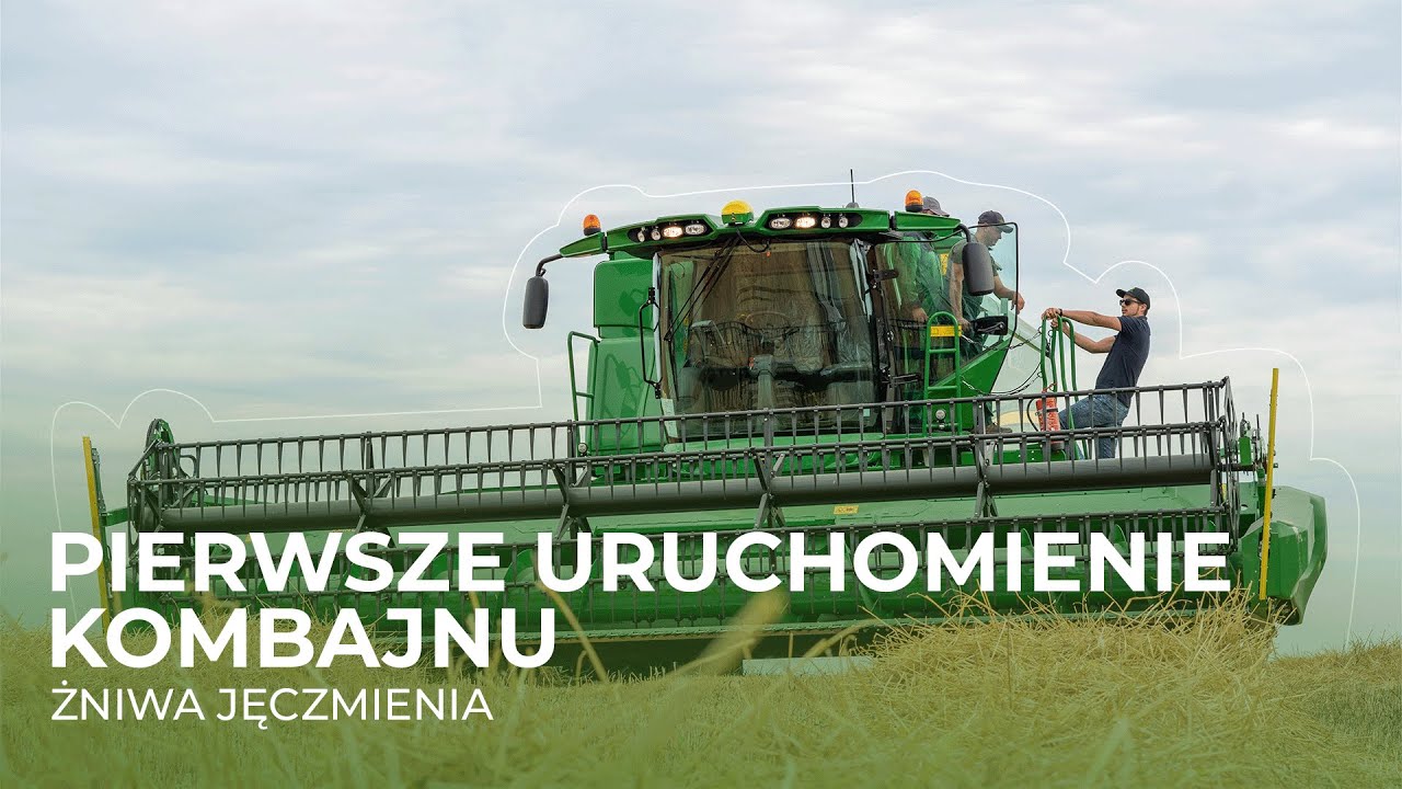 Pierwsze uruchomienie kombajnu John Deere T660i z nawigacją I ŻNIWA JĘCZMIENIA 2022