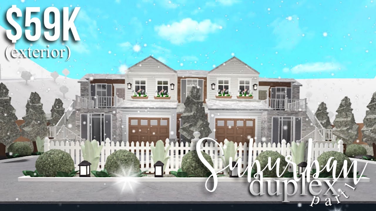 Suburban Duplex (part 1 - exterior & layout) | Roblox Bloxburg | GamingwithV