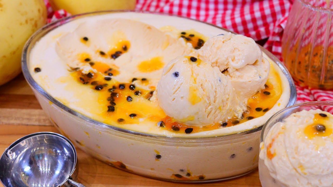RENDE MUITO E É MELHOR QUE O DA SORVETERIA! | SORVETE CASEIRO ULTRA CREMOSO DE MARACUJÁ