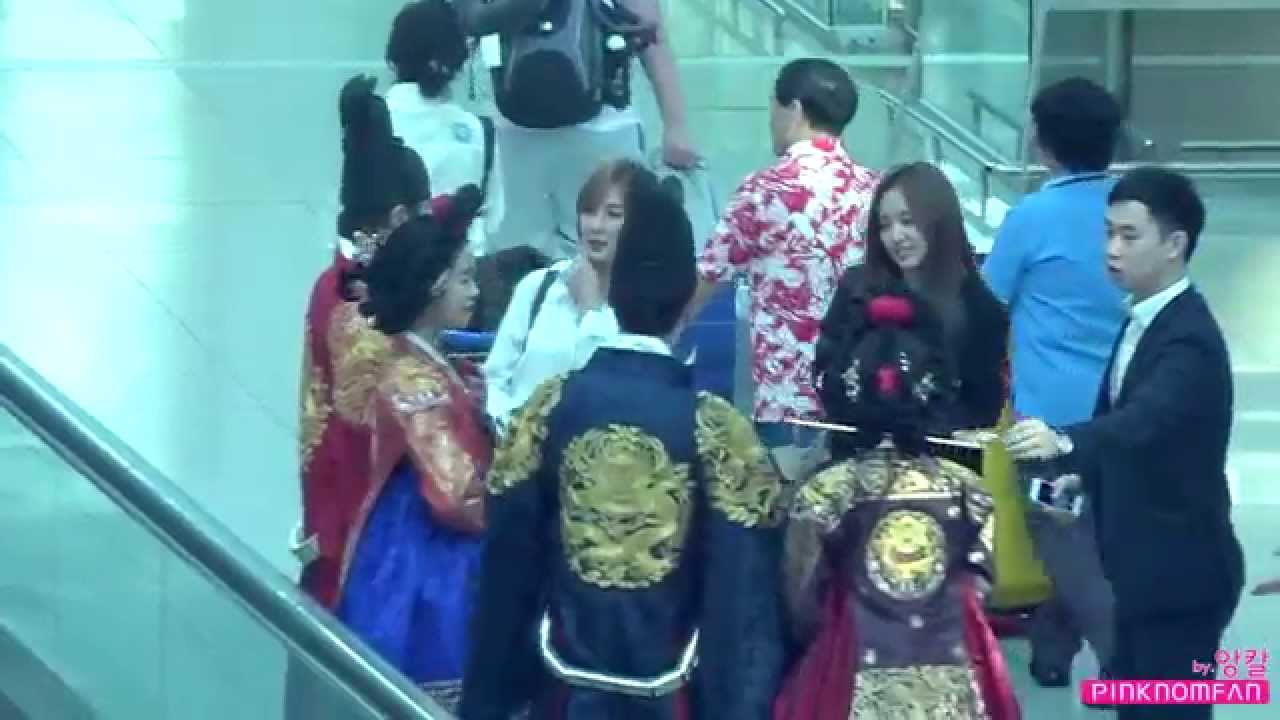 150828 Apink 나은,하영 '공항 깜짝캐스팅' 인천공항 출국 직캠 by앙칼