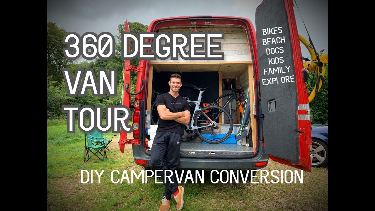 Van Tour | 4K 360 Degree Virtual Van Tour | DIY Campervan Conversion | VW Crafter Vanlife | MTB Van
