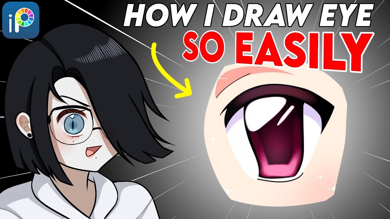 How I draw this eye in 5 minutes 🩷 | on ibispaintx | text over |#eyestutorial#render#howtodraw#anime