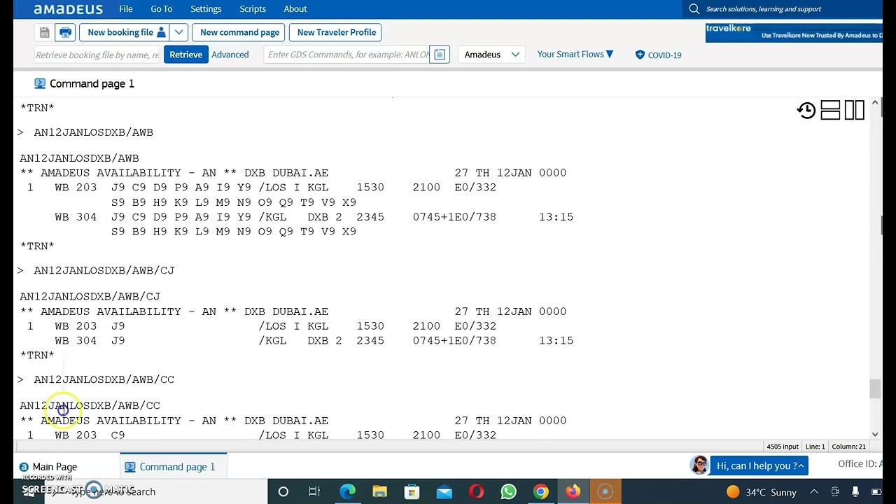 AMADEUS GDS TRAINING E23 HOW TO DISPLAY A PARTICULAR CLASS CABINE IN AMADEUS GDS  BY STEPHEN UMORU