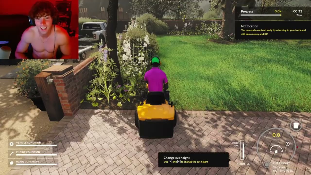 Lawn Mowing Simulator is Painful...