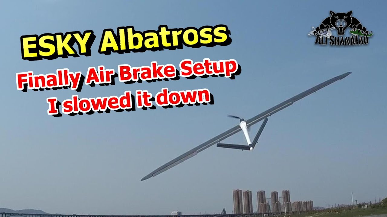 ESKY Albatross 2600mm Electric RC Glider AirBrake Setup Test Flight