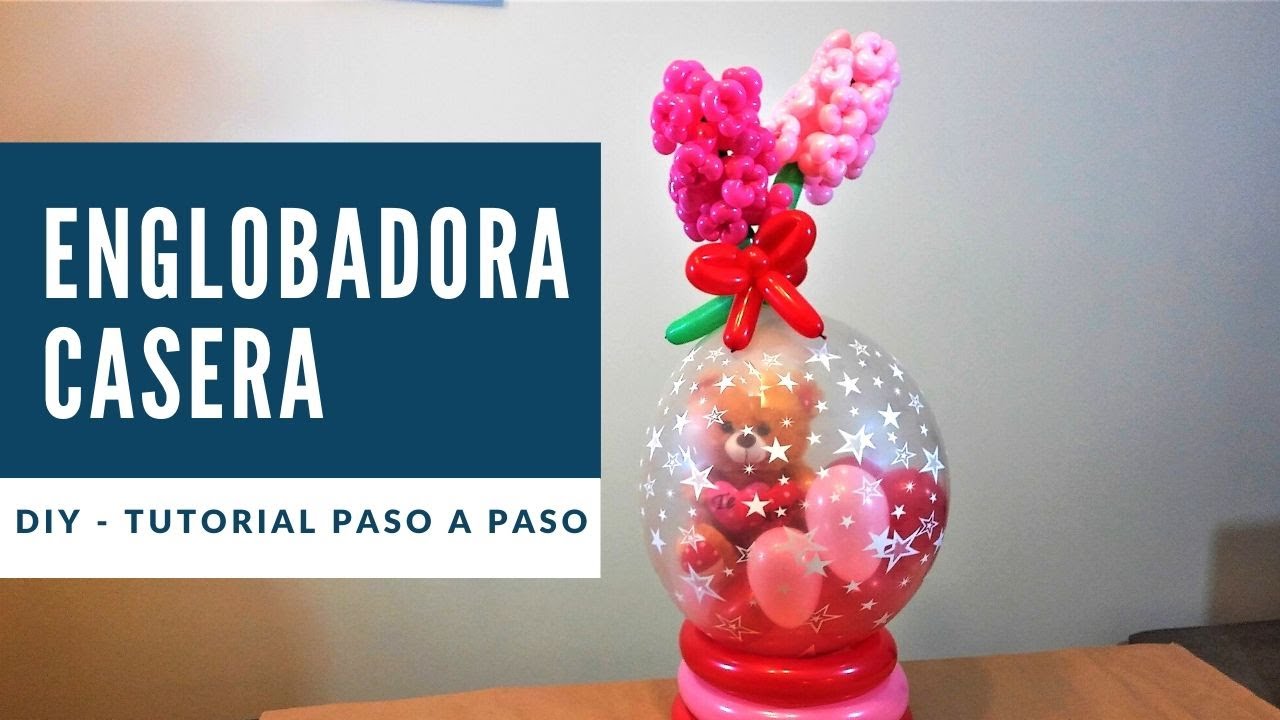 Englobadora de peluches casera DIY - Como meter peluches en un globo (subtitulado)