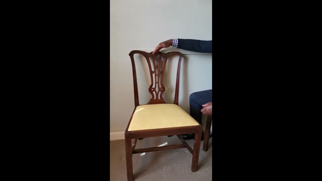 Pair of mahogany Chippendale period chairs