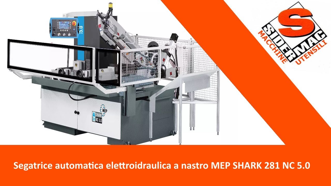 Segatrice automatica elettroidraulica a nastro MEP SHARK 281 NC 5.0