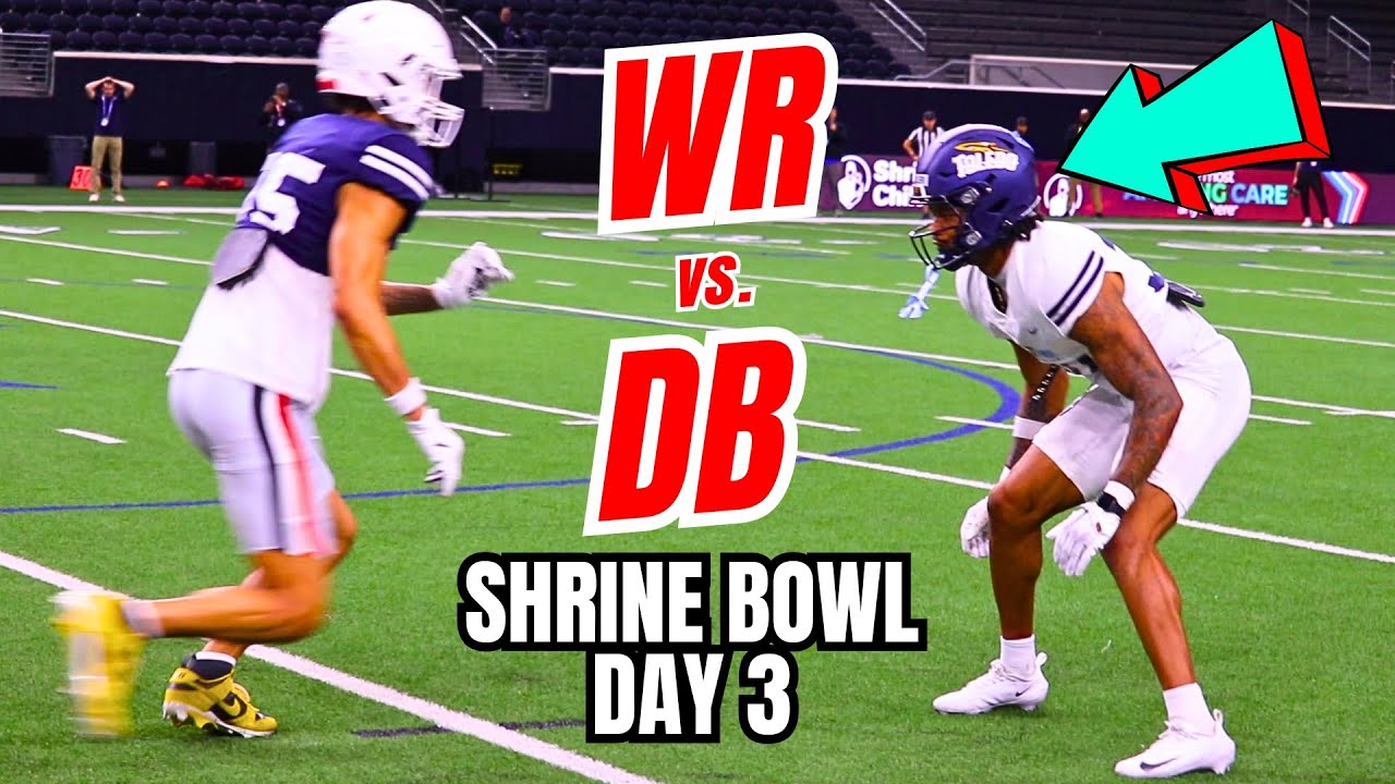 Day 3: WR vs DB 1-on-1 Shrine Bowl Practice