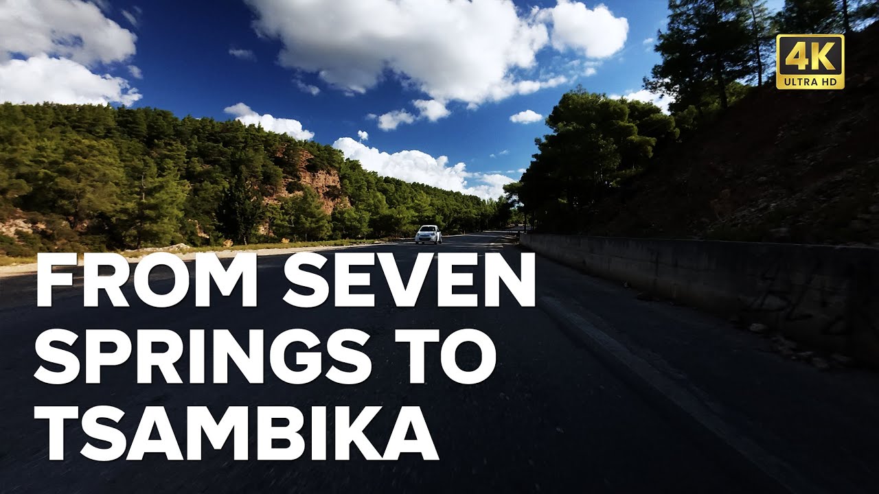 Drive from Seven Springs to Tsambika Monastery | Morning Drive Through Rhodes in 4K