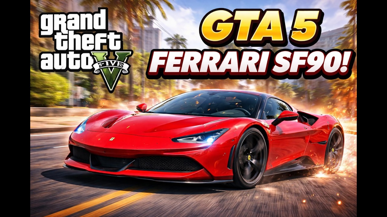 GTA5'TE FERRARİ SF90 İLE GAZLAYIP MAKAS ATTIK ARABA PERTE ÇIKTI!