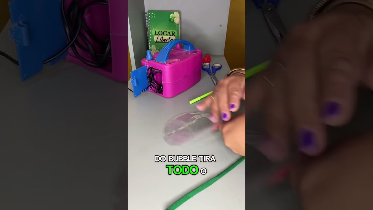 Cereja feita com balão linda e fácil de fazer