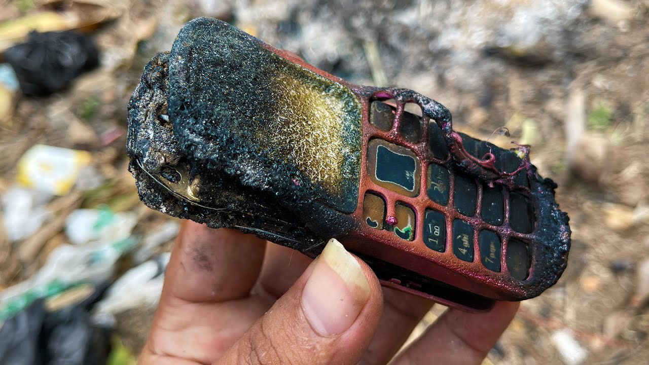Restoration burned phone found from rubbish | Restoring Nokia 1280 Old Phone