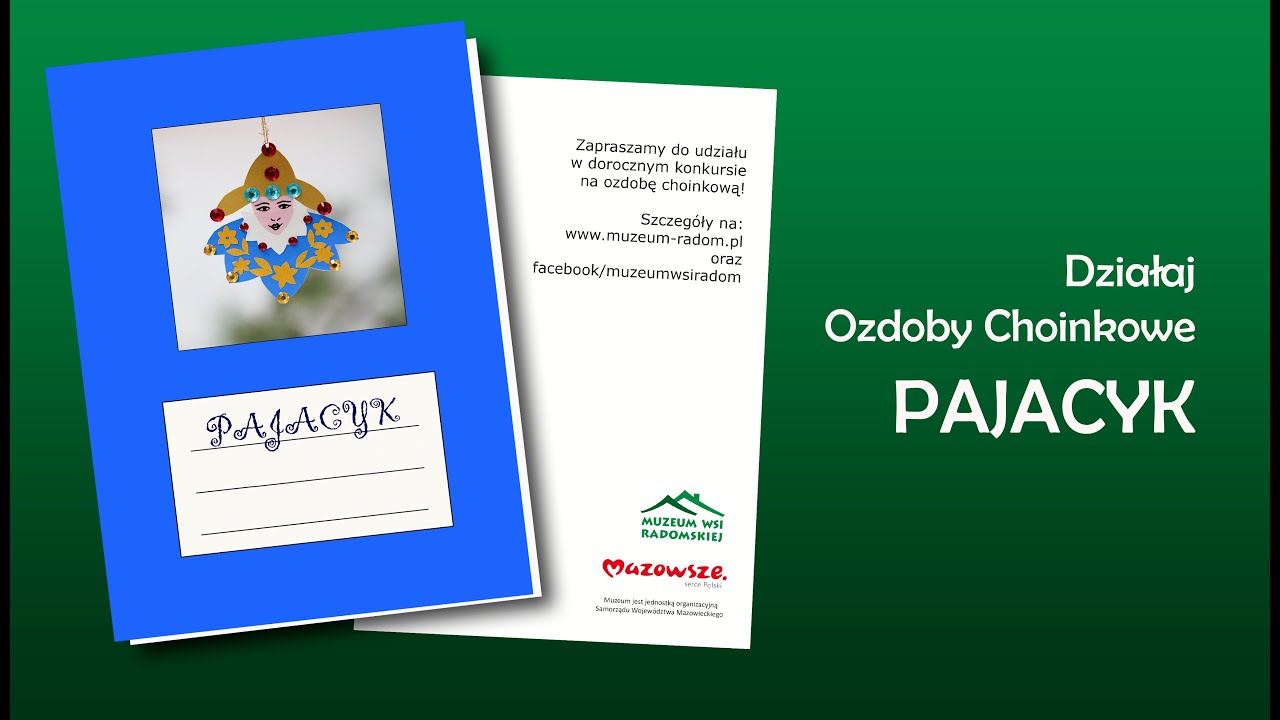 PAJACYK z serii ozdoby choinkowe
