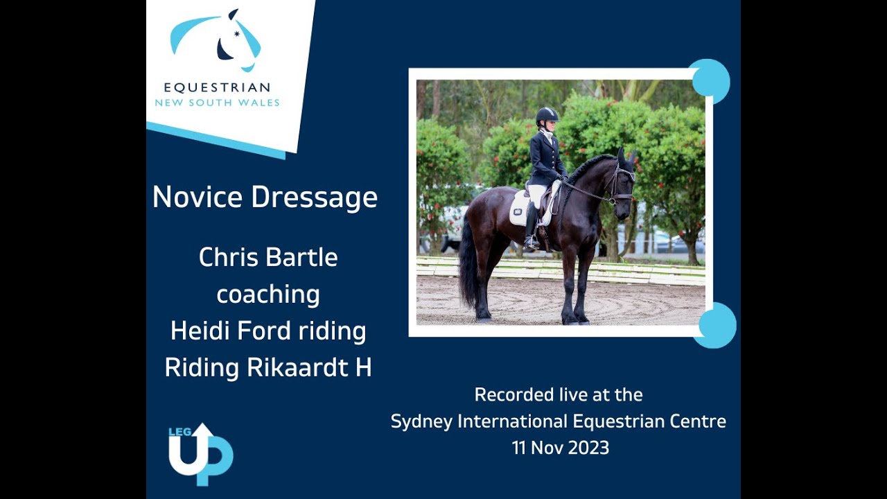 Chris Bartle Coaching Novice Dressage