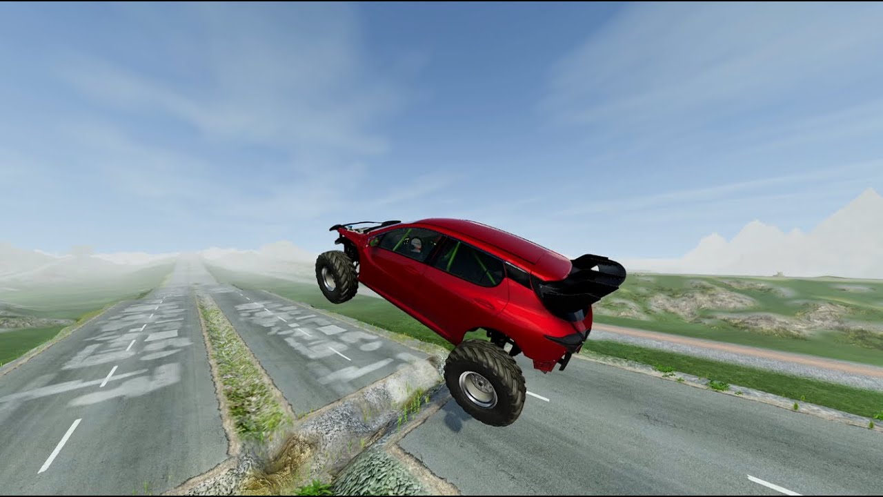 Random Cars Vs Boost Speed Physics Test 800Kmhour #014 - Realistic Speed in BeamNG Drive