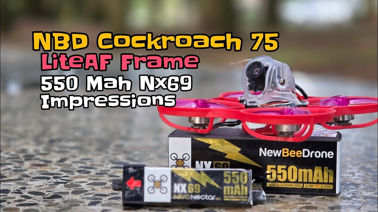 Рамки Newbeedrone CockRoach 75 LiteAF и нектарники Nictor 550 мАч с разъемами Nx69.