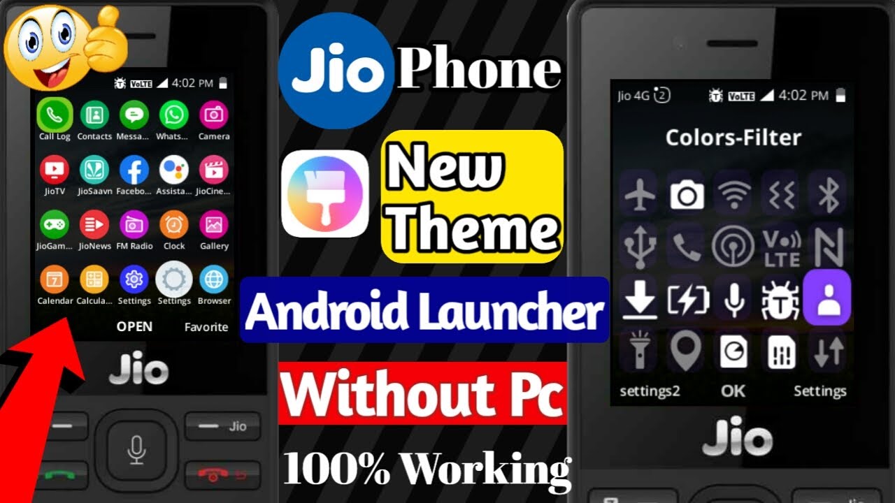 Jio phone New update android Launcher | colors Filter, Screen Reader, hotspot, more features Update