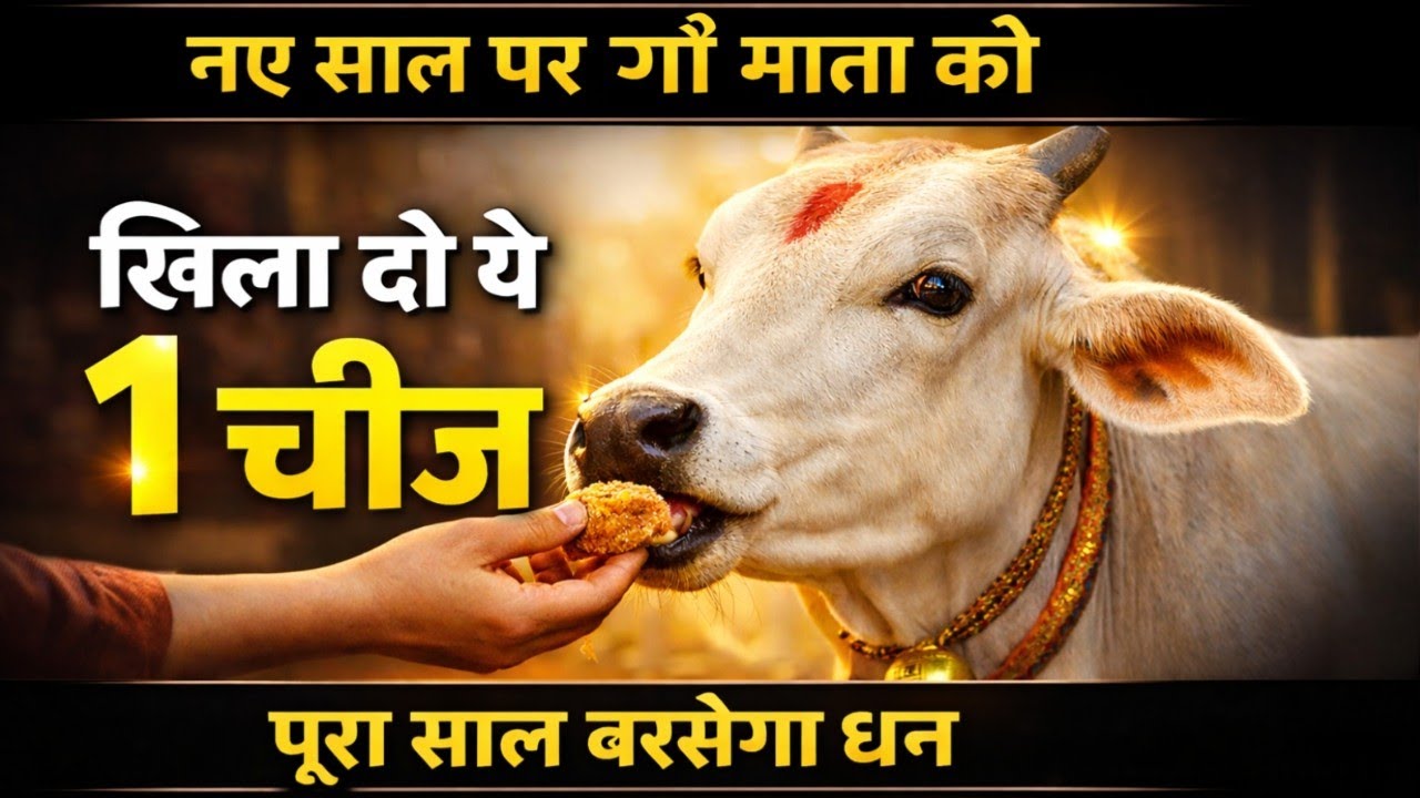 1 जनवरी साल के पहले दिन गाय माता को चुपके से खिला देना सिर्फ ये एक चीज तत्काल बरसेगा धन #upay 