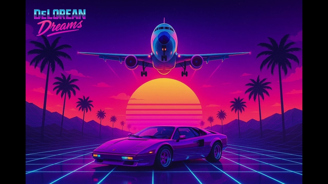 Neon Runway — 80s Retrowave Night Drive • Synthwave Journey