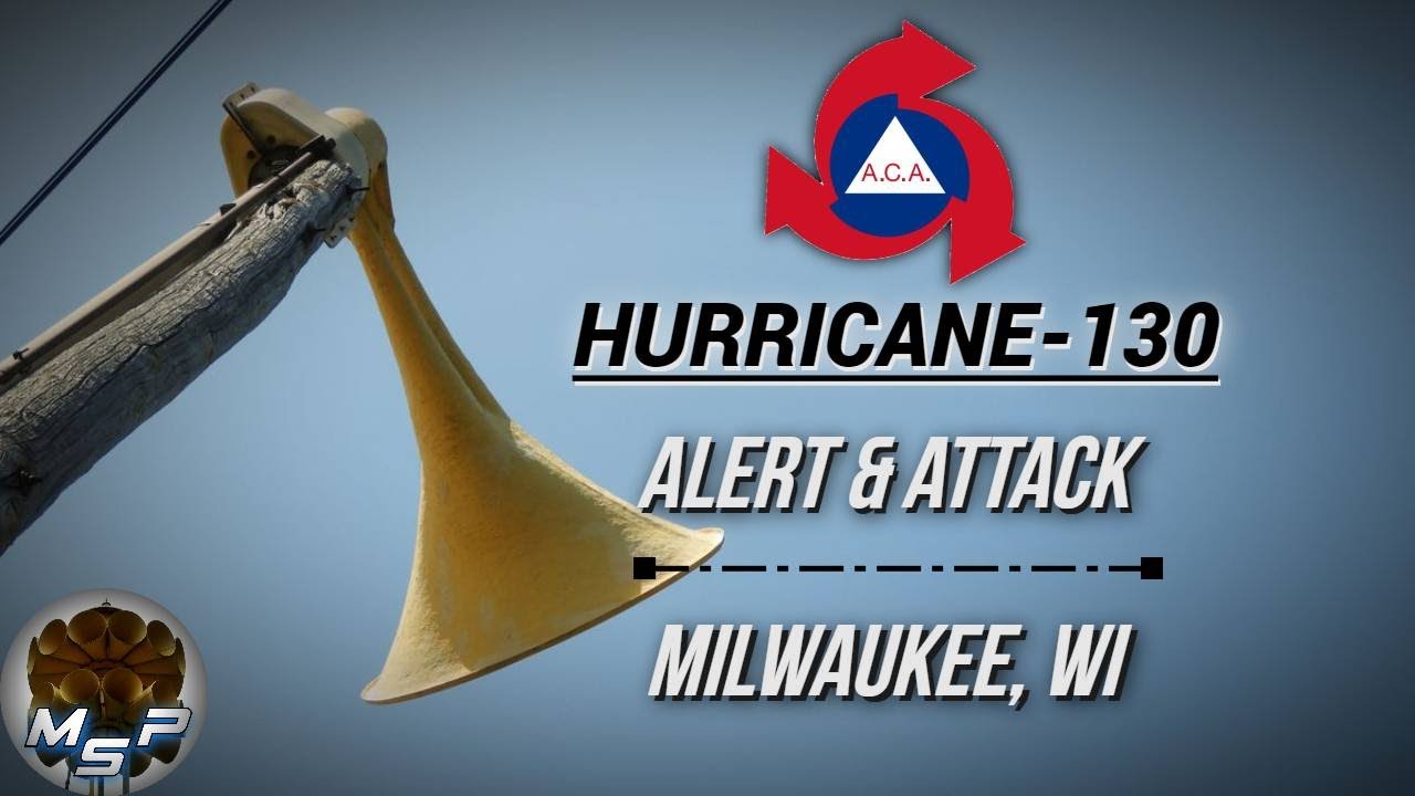 A.C.A. Hurricane-130 Tornado Siren Test | Alert & Attack | Milwaukee, WI