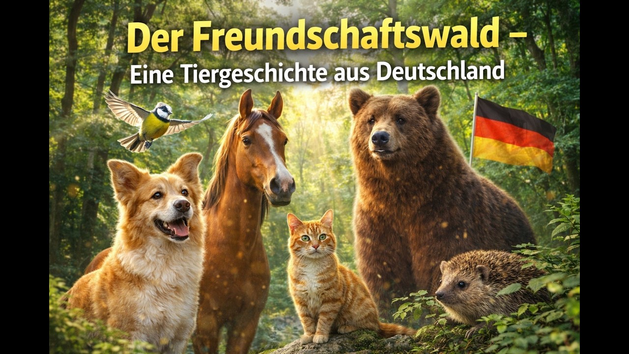 Der Freundschaftswald – Eine herzerwärmende Tiergeschichte aus Deutschland 🇩🇪#freundschaft #deutsch