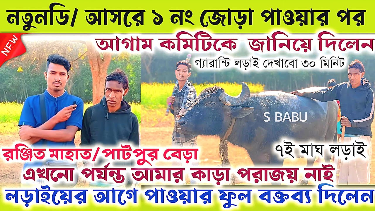 নতুনডি/ আসরের ১ নং জোড়া পাওয়ার পর👉আগাম কমিটিকে জানিয়ে দিলেন✴️গ্যারান্টি লড়াই দেখাবো ৩০ মিনিট
