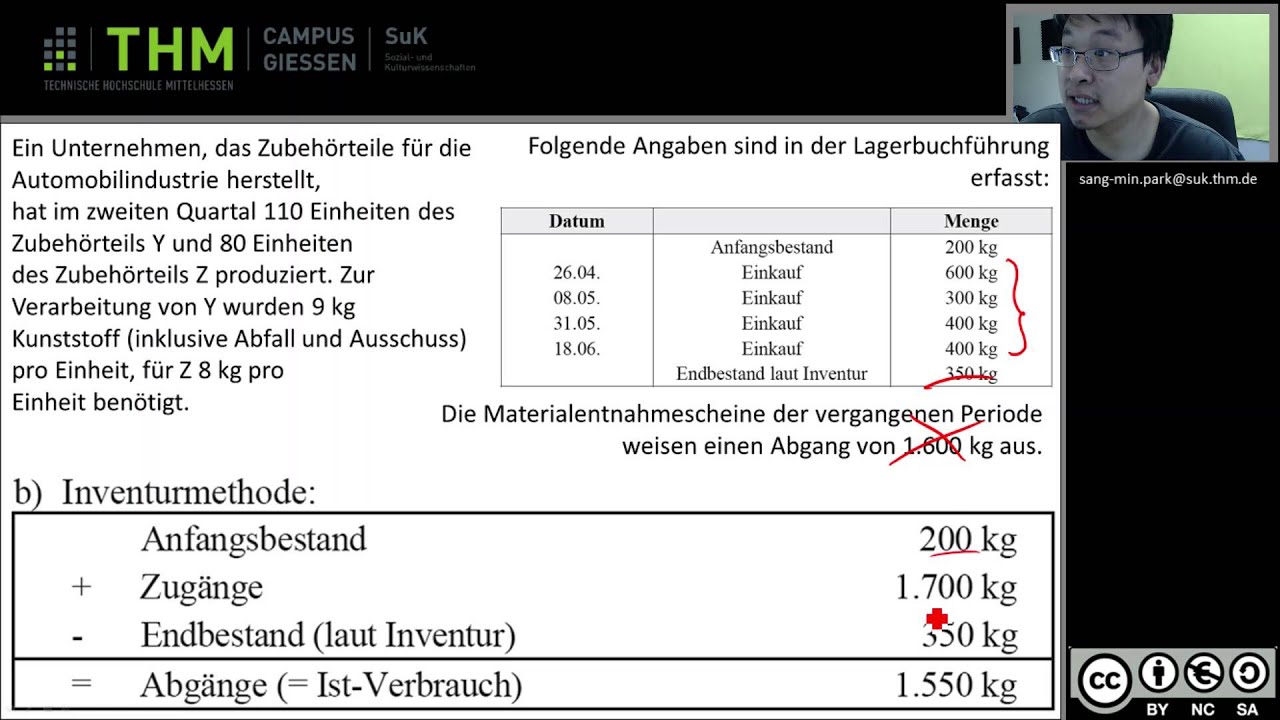 KLR Ermitlung von Materialkosten und Wareneinsatz
