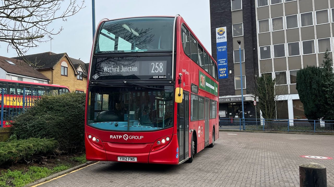 FRV. London Bus Route 258: South Harrow - Watford Junction Enviro 400 ADE40111 (YX12FNS)