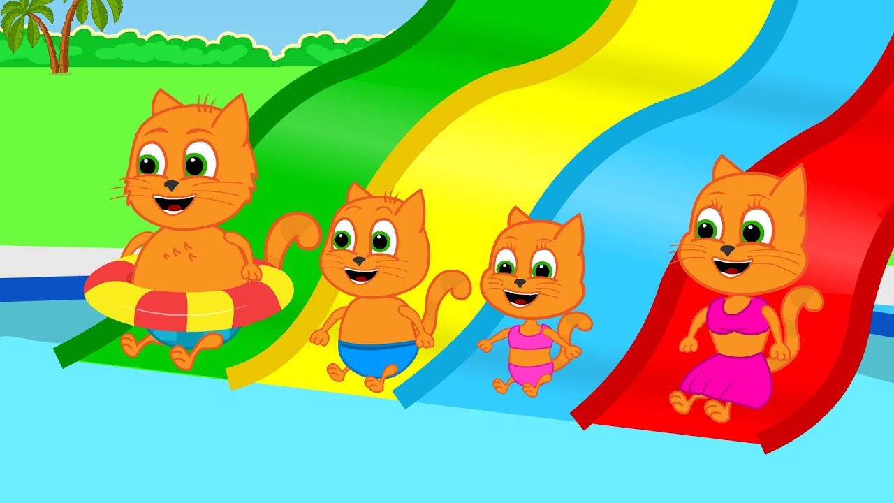 🔴 Cats Family in English - Competitions on Rainbow Hill Cartoon for Kids