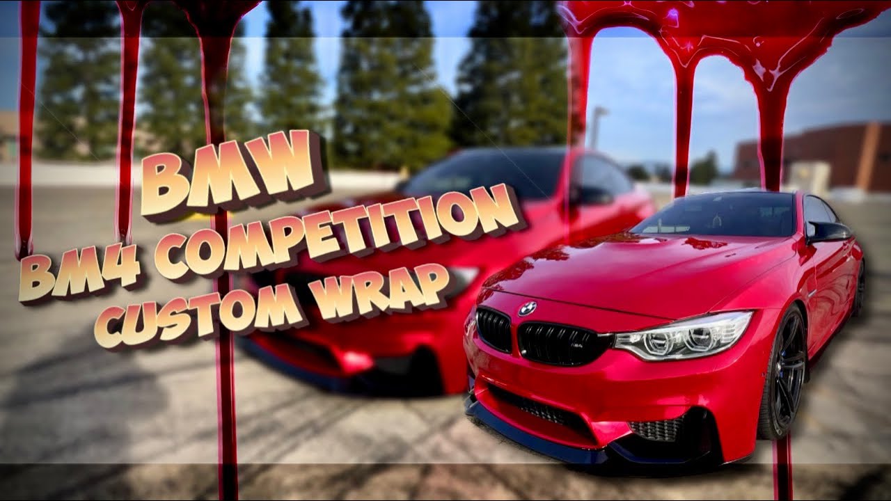 BMW M4 COMPETITION FULL CAR WRAP “ INSANE SUPER GLOSS VAMPIRE BLOOD RED “