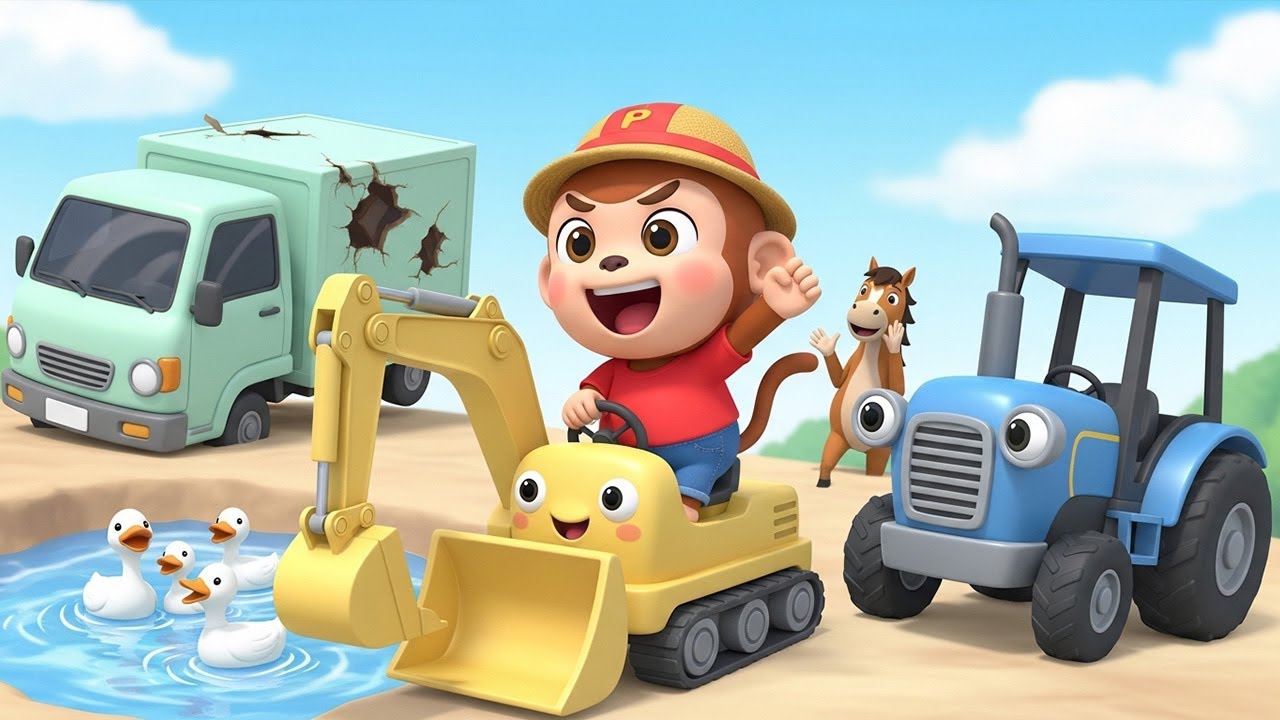 A Very Helpful Monkey! Bibi's Big Day of Rescues | Educational Animation for Children