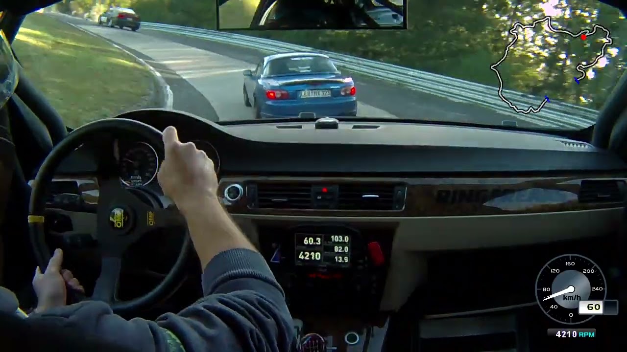 My first contact with a racing car on Nordschleife/Nurburgring  In BMW  325 E 90.