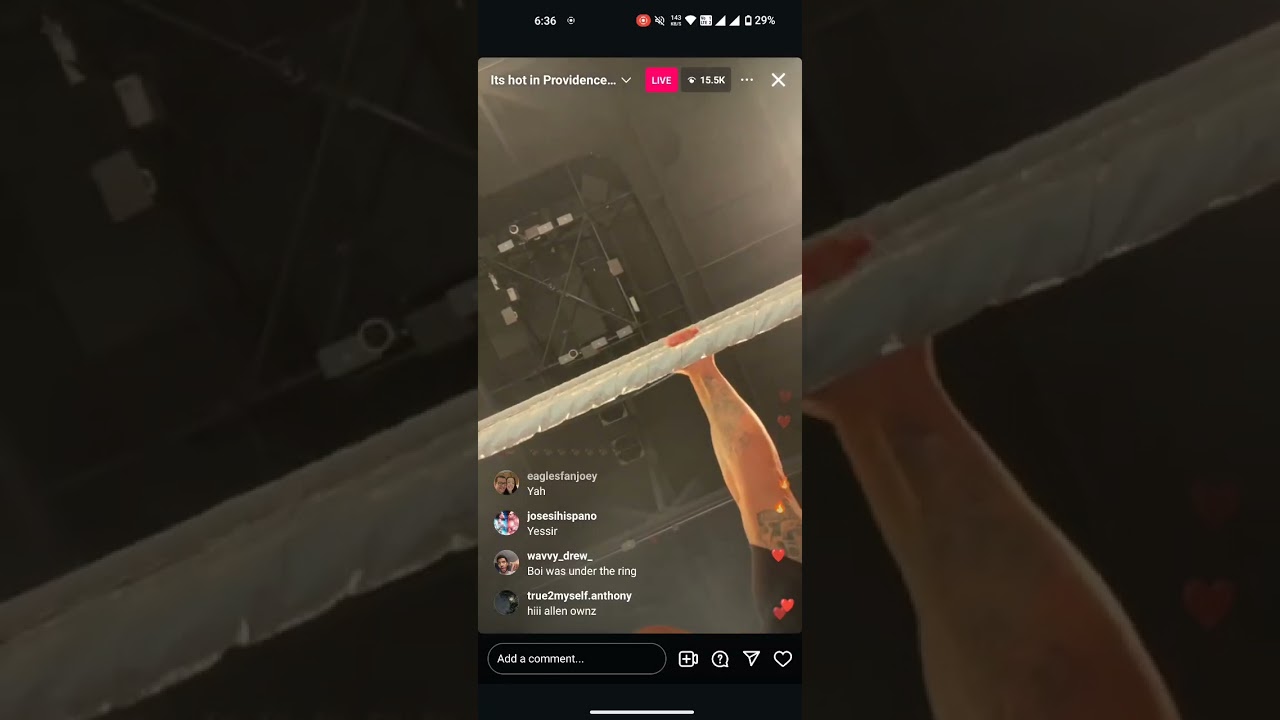 CM Punk instagram live (under the ring) 26/08/2024 RAW Highlight