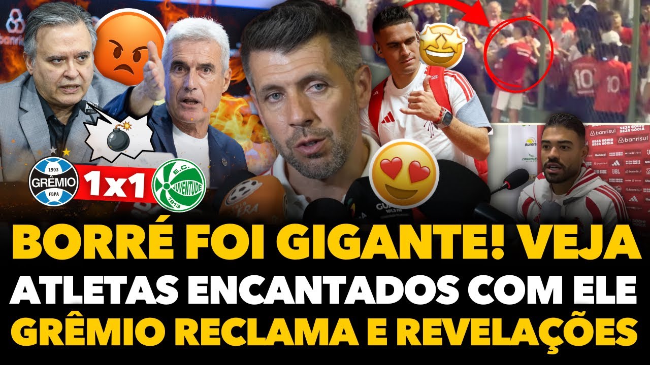 🔴🚨⚠️ATITUDE GIGANTE DE BORRÉ NO VESTIÁRIO DO INTER, ATLETAS ENCANTADOS COM PEZZOLANO, GRÊMIO RECLAMA