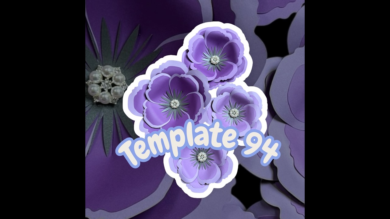 Template 94 Double Petal Paper Flower