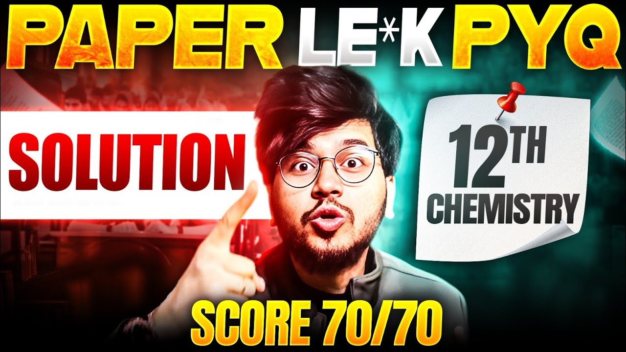 PREVIOUS YEAR QUESTIONS CLASS 12 CHEMISTRY SOLUTIONS ONE SHOT🔥|| MUNIL SIR || CHAPTER 1 CHEMISTRY 12