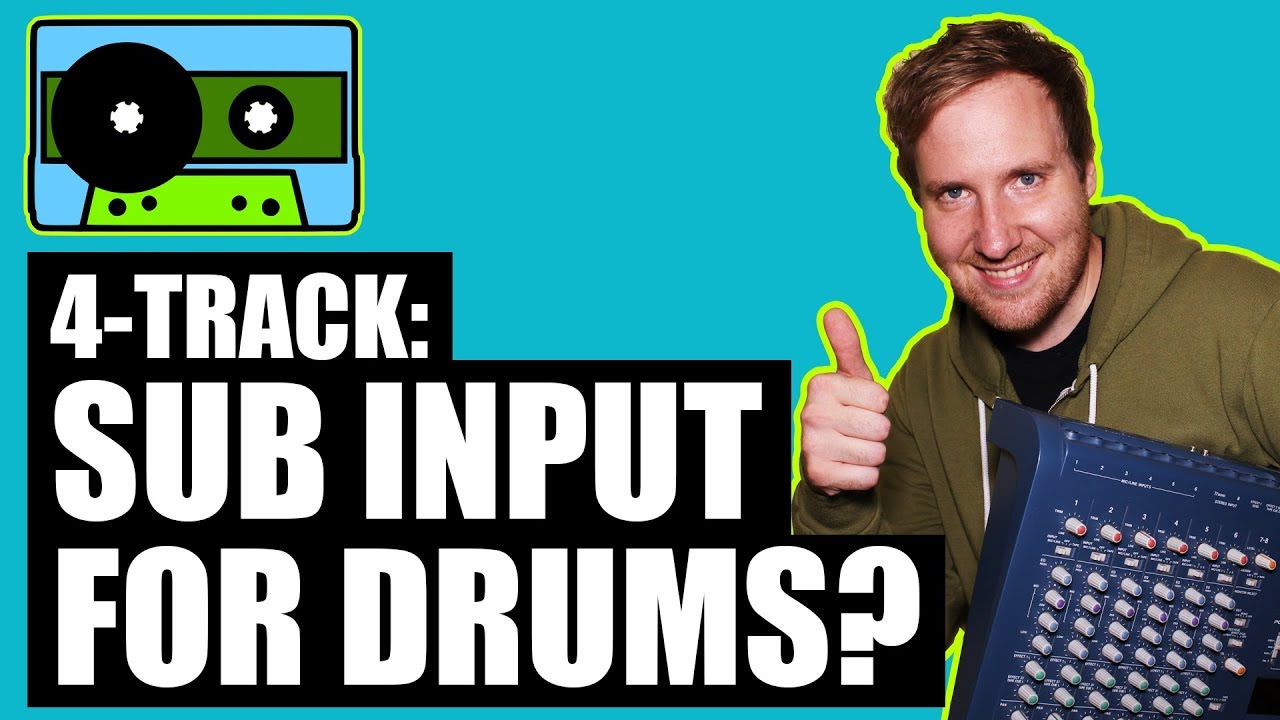 RECORDING DRUMS THRU THE SUB INPUT on a 4-track | 424recording.com