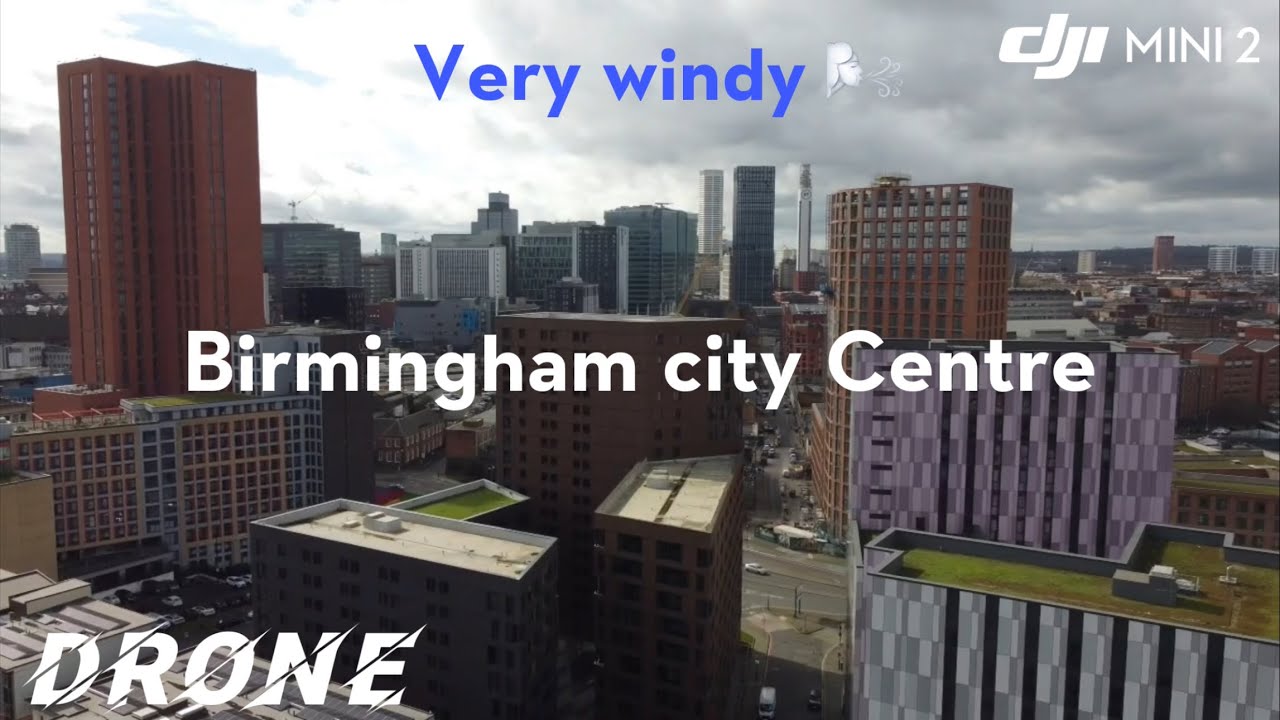 Birmingham city Centre from the air 