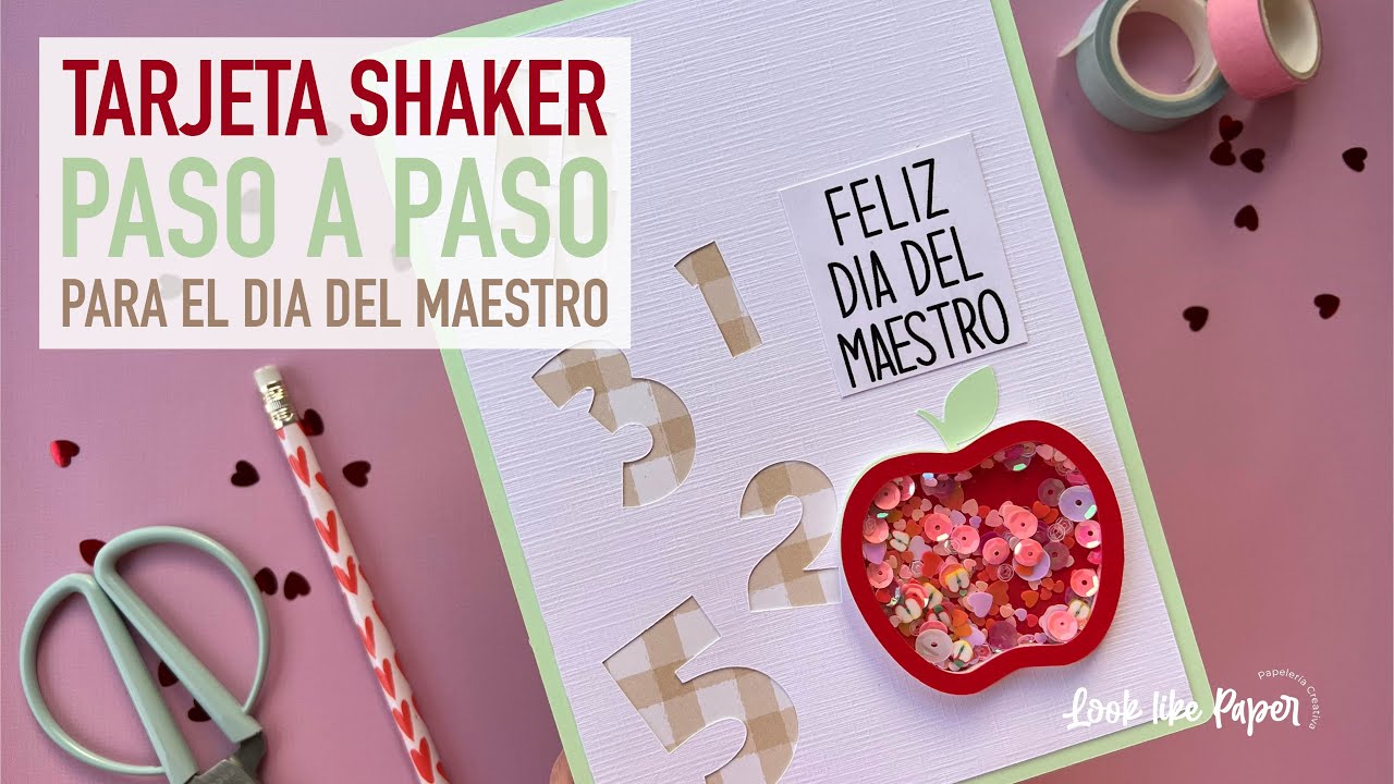TARJETA SHAKER Paso a paso | Especial Día del Maestro
