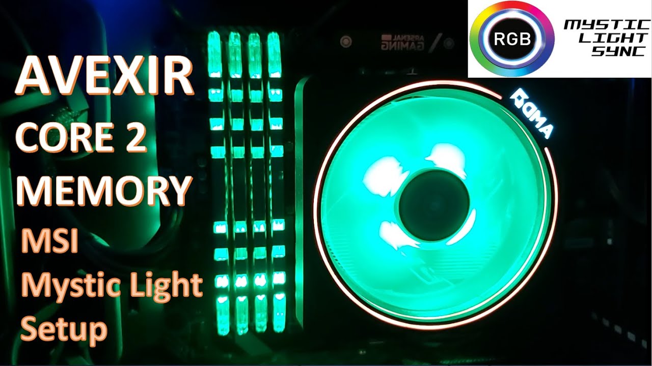 Настройка памяти Avexir Core 2 Mystic Light (Dragon Center) (апрель 2021 г.)
