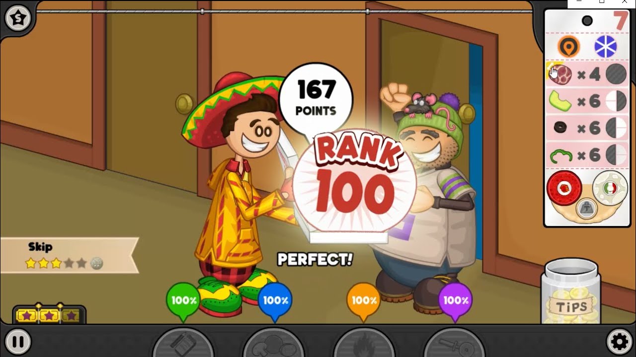 Papa's Pizzeria Deluxe - Rank 100!!!