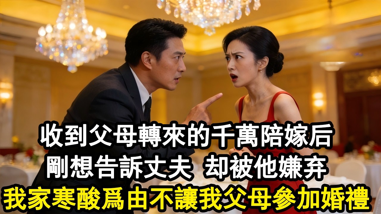 婚禮前夜收到爸媽轉的千萬陪嫁。剛想告訴老公。他卻說：明天婚禮來的人多。你窮酸娘家人就別來了。畢竟是你高攀我家的。我笑了，明天婚禮取消，不結了。#家庭故事 #生活經驗 #為人處世