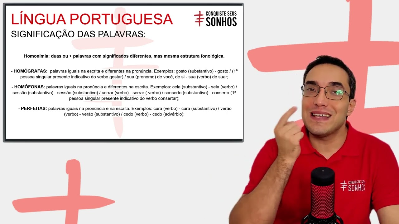 SIGNIFICAÇÃO DAS PALAVRAS - LÍNGUA PORTUGUESA - CARGO ENSINO MÉDIO - CONCURSO PÚBLICO