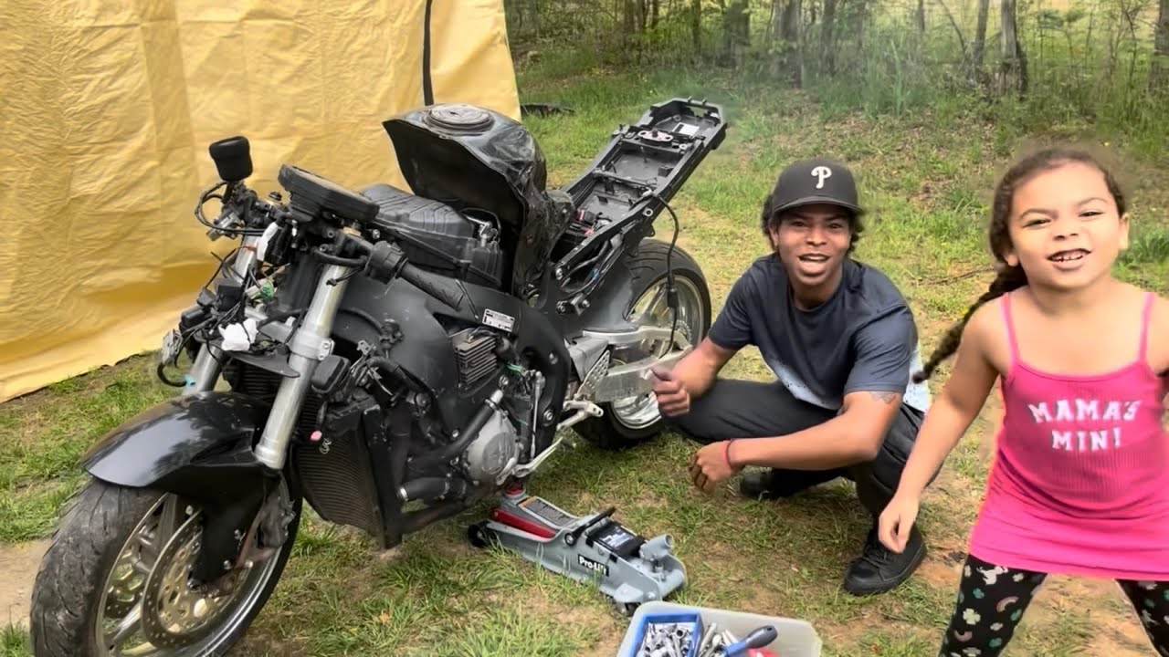 First Start up of the Motorcycle that Crashed in a Police Chase CBR1000RR